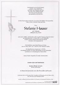 Stefanie  Hauser